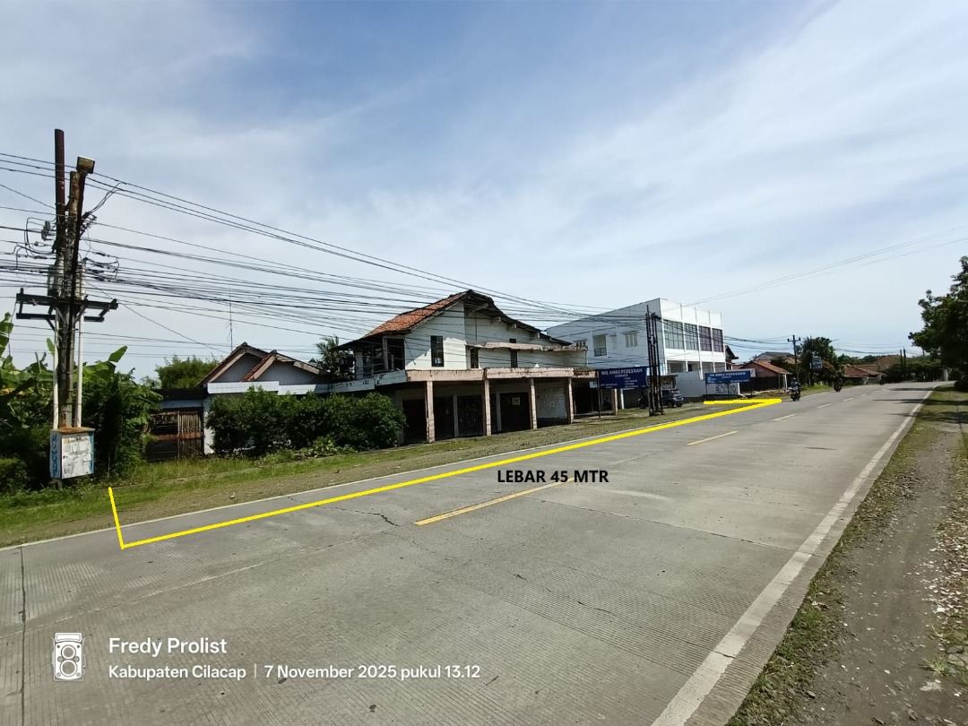 Dijual Bawah Harga Pasar Tanah Bonus toko Lebar Cantik - Kesugihan Cilacap