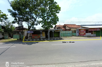 Dijual Tanah Dan Bangunan Dipinggir Jalan Propinsi Purwokerto-Purbalingga