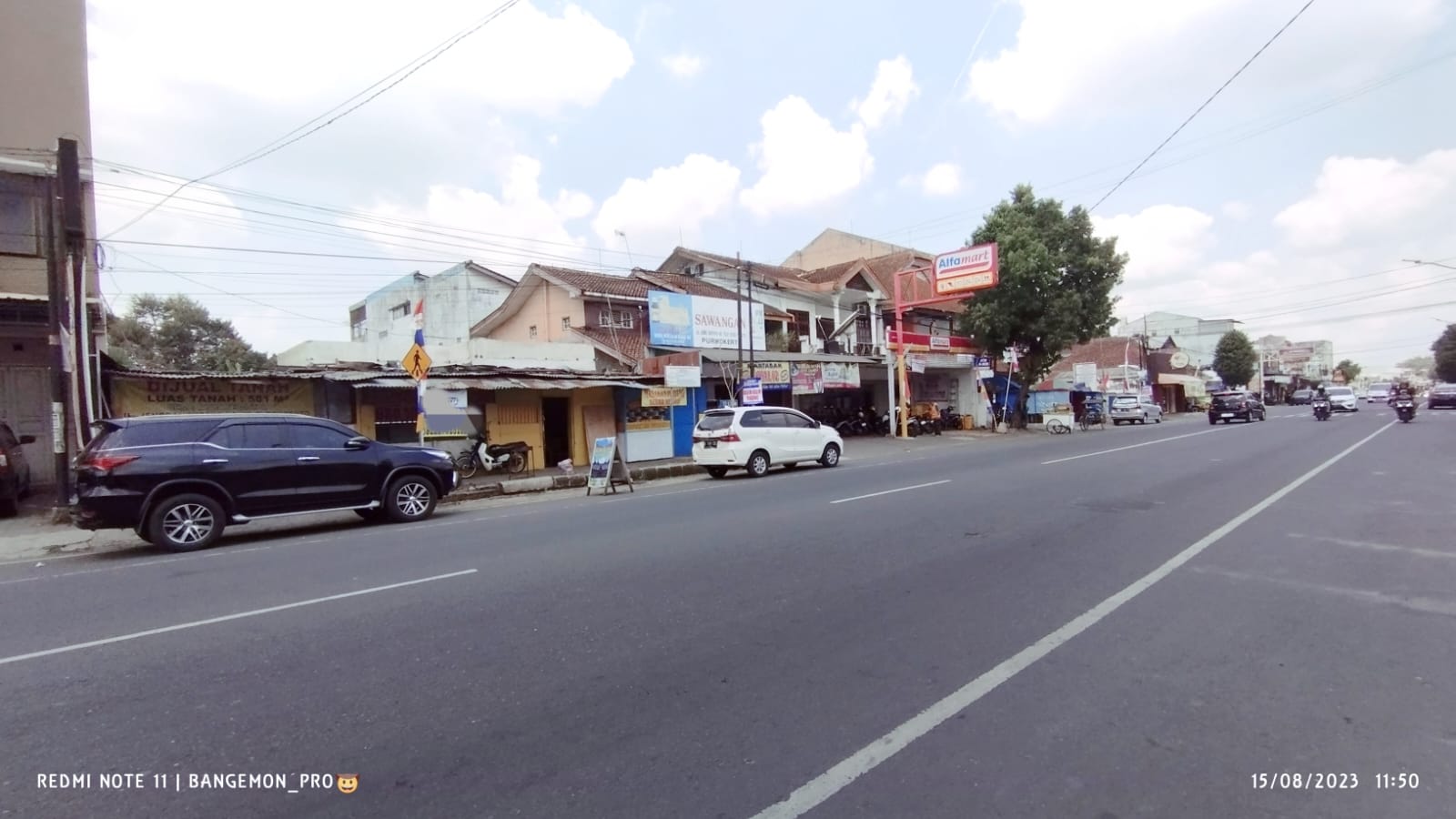 Tanah Pinggir Jalan 41 Ubin, 1 Menit Alun-Alun Purwokerto