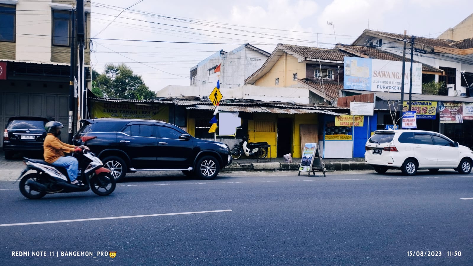 Tanah Pinggir Jalan 41 Ubin, 1 Menit Alun-Alun Purwokerto