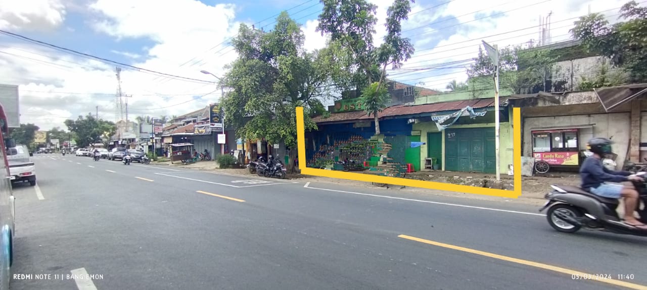 KIOS PLUS RUMAH PINGGIR JALAN NASIONAL, SELANGKAH PASAR CILONGOK