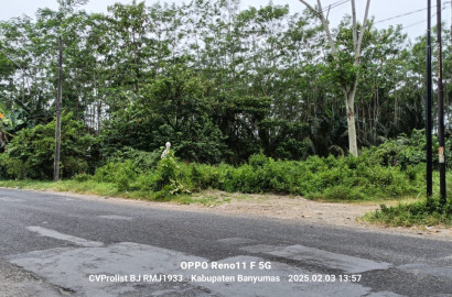 Dijual Tanah Rata Dengan Jalan, 1,5 Menit Ke Monumen Jendral Soedirman Karanglewas