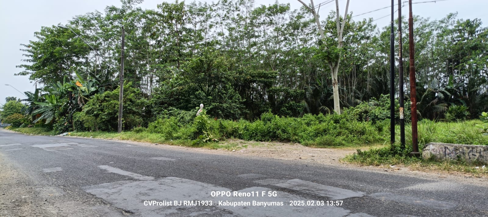Dijual Tanah Rata Dengan Jalan, 1,5 Menit Ke Monumen Jendral Soedirman Karanglewas