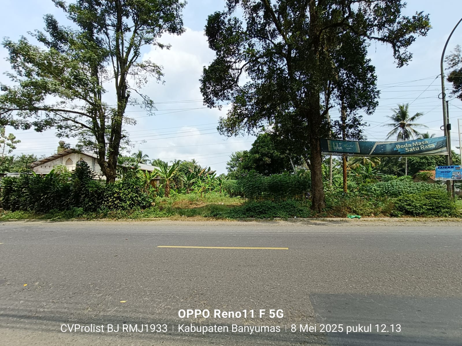Dijual Tanah Dipinggir Jalan Provinsi Cilongok Ajibarang