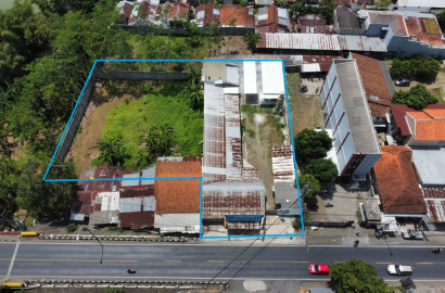 Dijual Tanah Bonus Bangunan dan Toko Pinggir Jalan Utama Banyumas Cocok untuk Gudang
